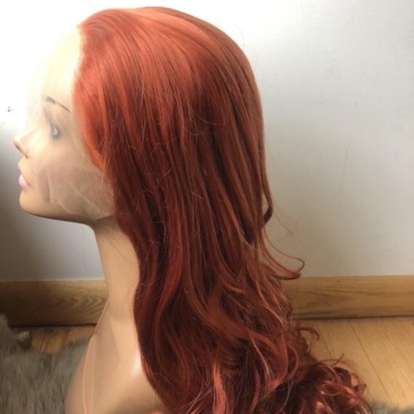 - ?24” GINGER ORANGE CURLY  LACE FRONT WIG? …NEW main image 5